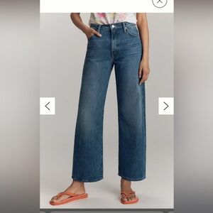 MOTHER Blue Wide Leg Jeans